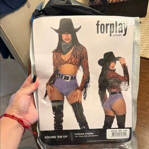 Forplay Wild West Costume with Black and Purple Accents